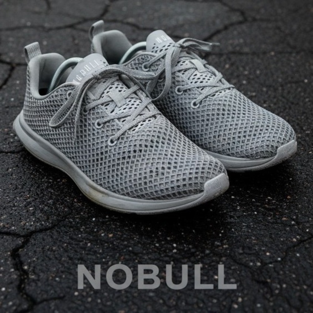 NOBULL Mesh Runner Grey Mens Training Running Shoes Size 10 Low Top Sneaker